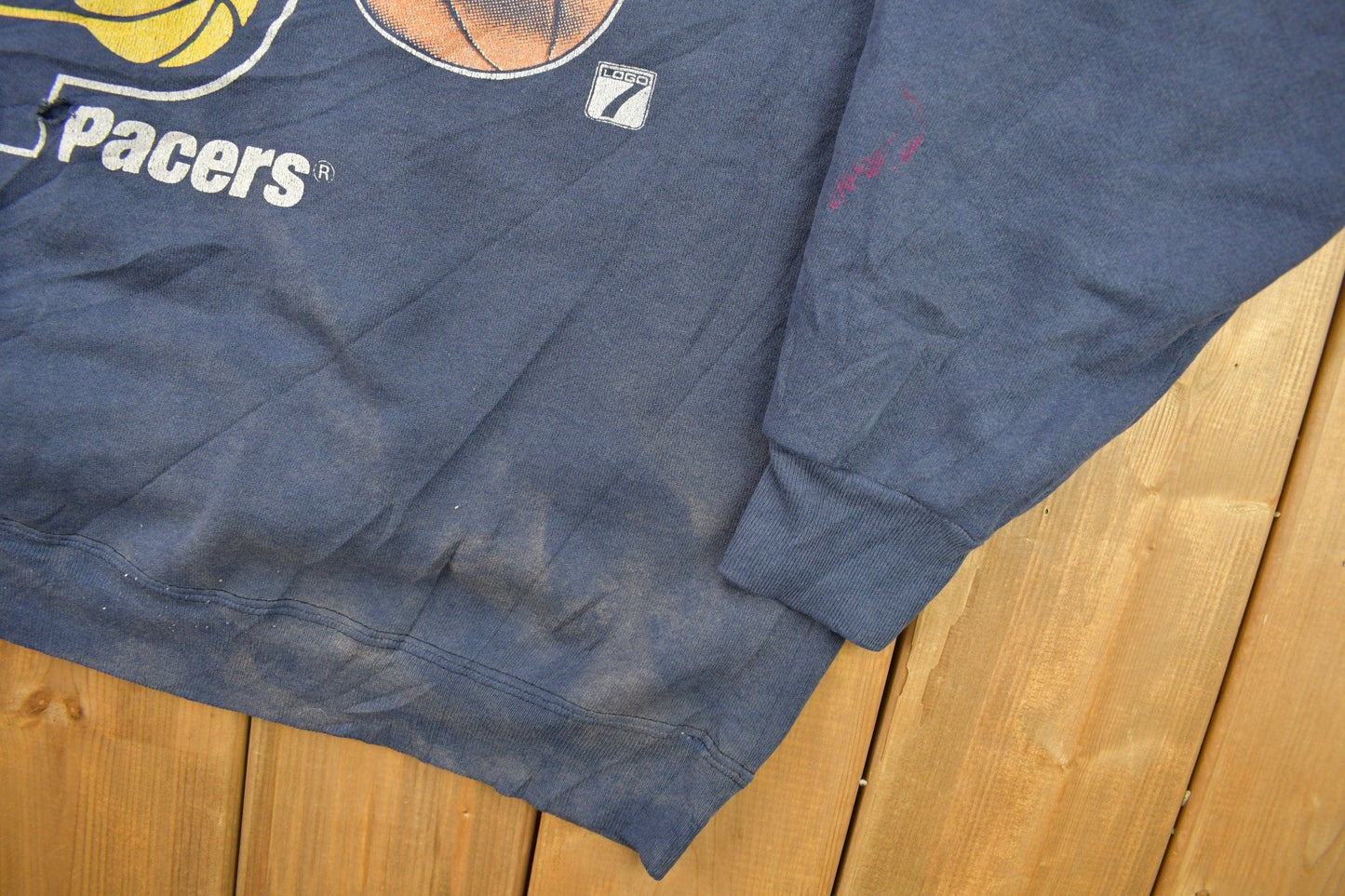 Vintage 1990s Indiana Pacers NBA Graphic Crewneck Sweatshirt Men's XL from propervintagecanada