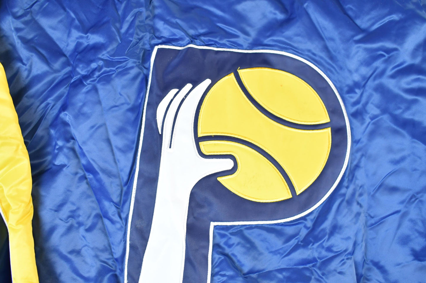 Vintage 1990s Indiana Pacers NBA Hardwood Classics Puffer Bomber Basketball Warm Up Jacket Men's 2XL from propervintagecanada