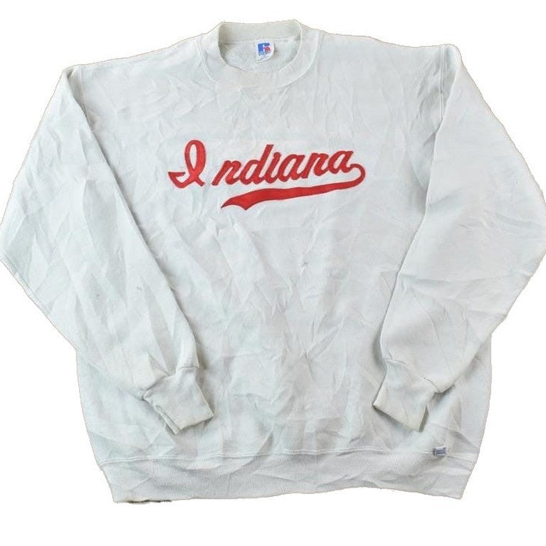 Vintage 1990s Indiana Russell Athletic University Collegiate Crewneck / Embroidered / NCAA Sweatshirt / Sportswear / Americana from propervintagecanada