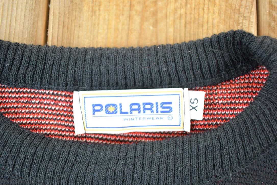 Vintage 1990s Indy Polaris Knit Snowmobile Crewneck Sweater Mens XS from propervintagecanada