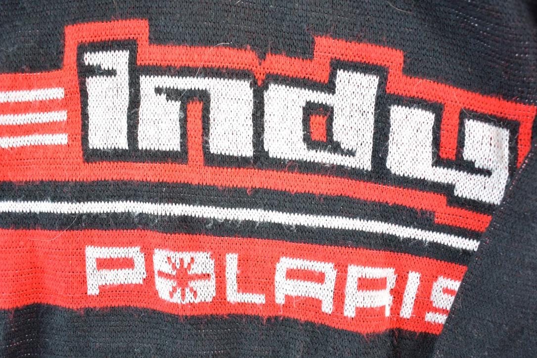 Vintage 1990s Indy Polaris Knit Snowmobile Crewneck Sweater Mens XS from propervintagecanada