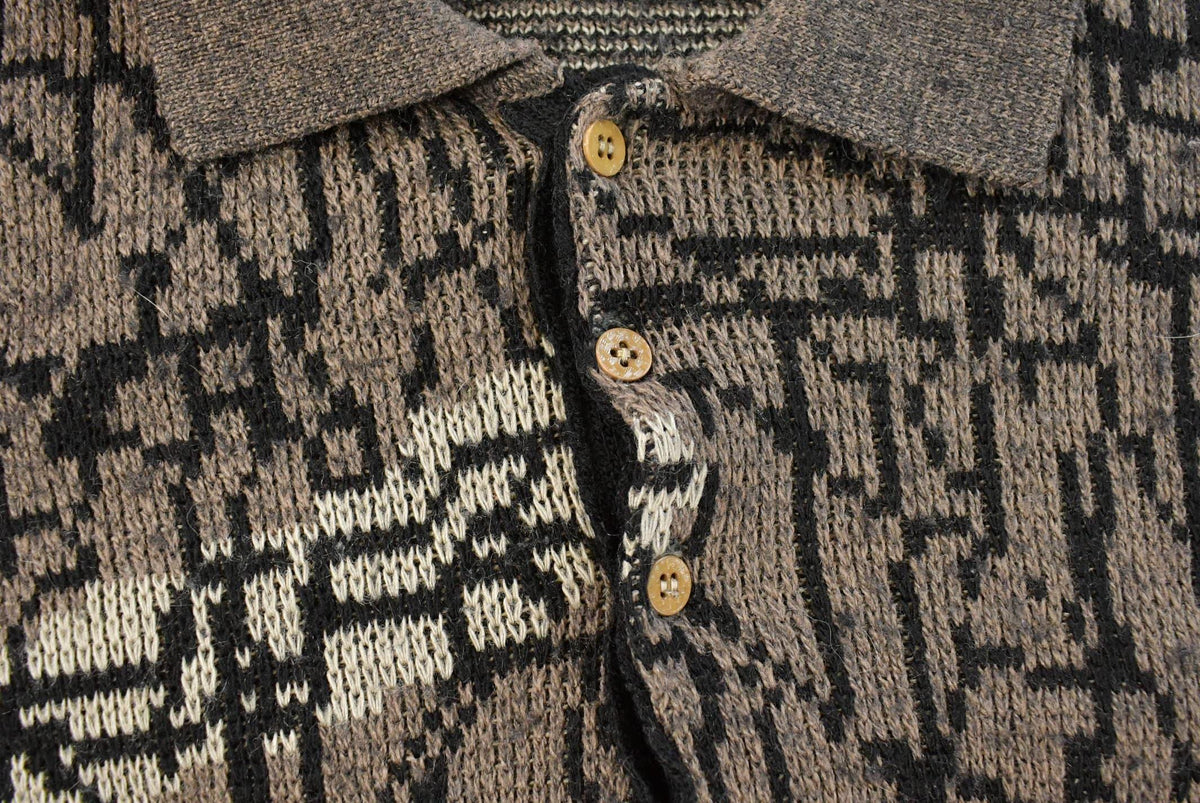 Vintage 1990s Intini L'Uomo Knit Collared Sweater Men's L from propervintagecanada