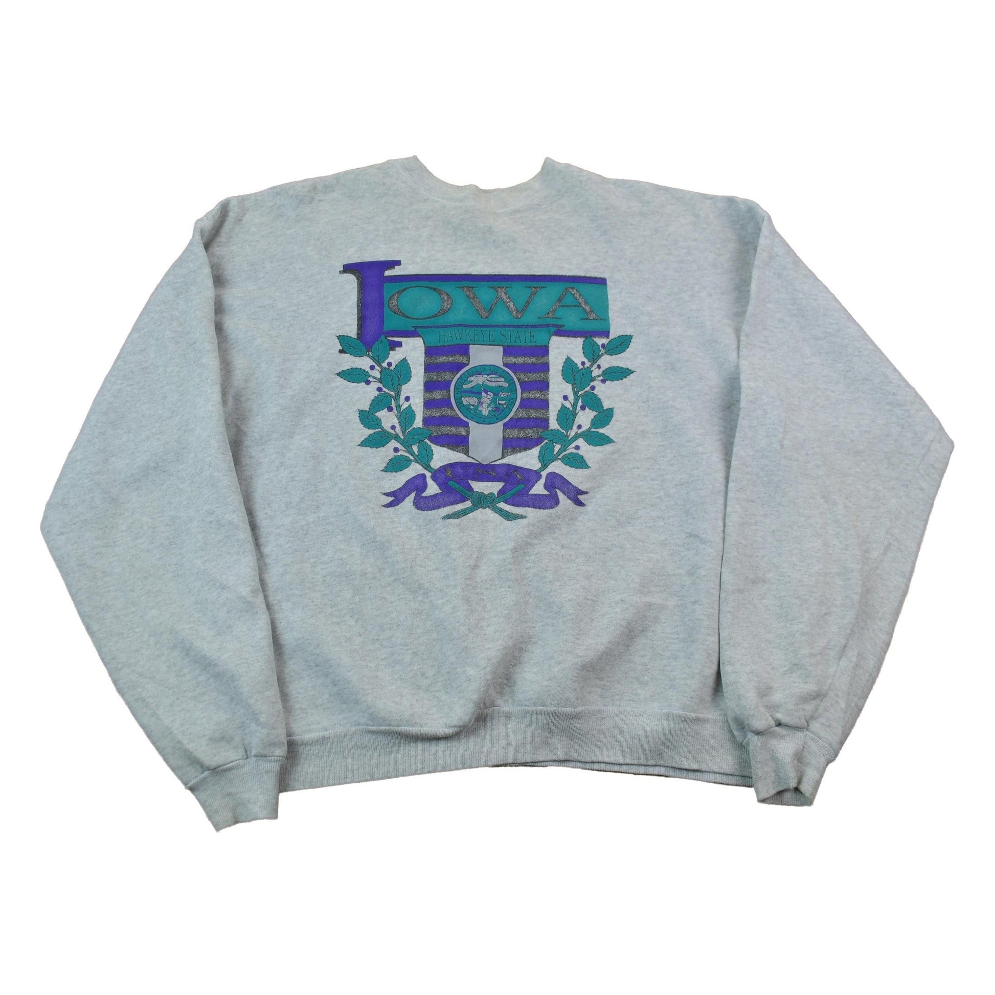 Vintage 1990s Iowa Hawkeye State Collegiate Crewneck Men's 2XL from propervintagecanada
