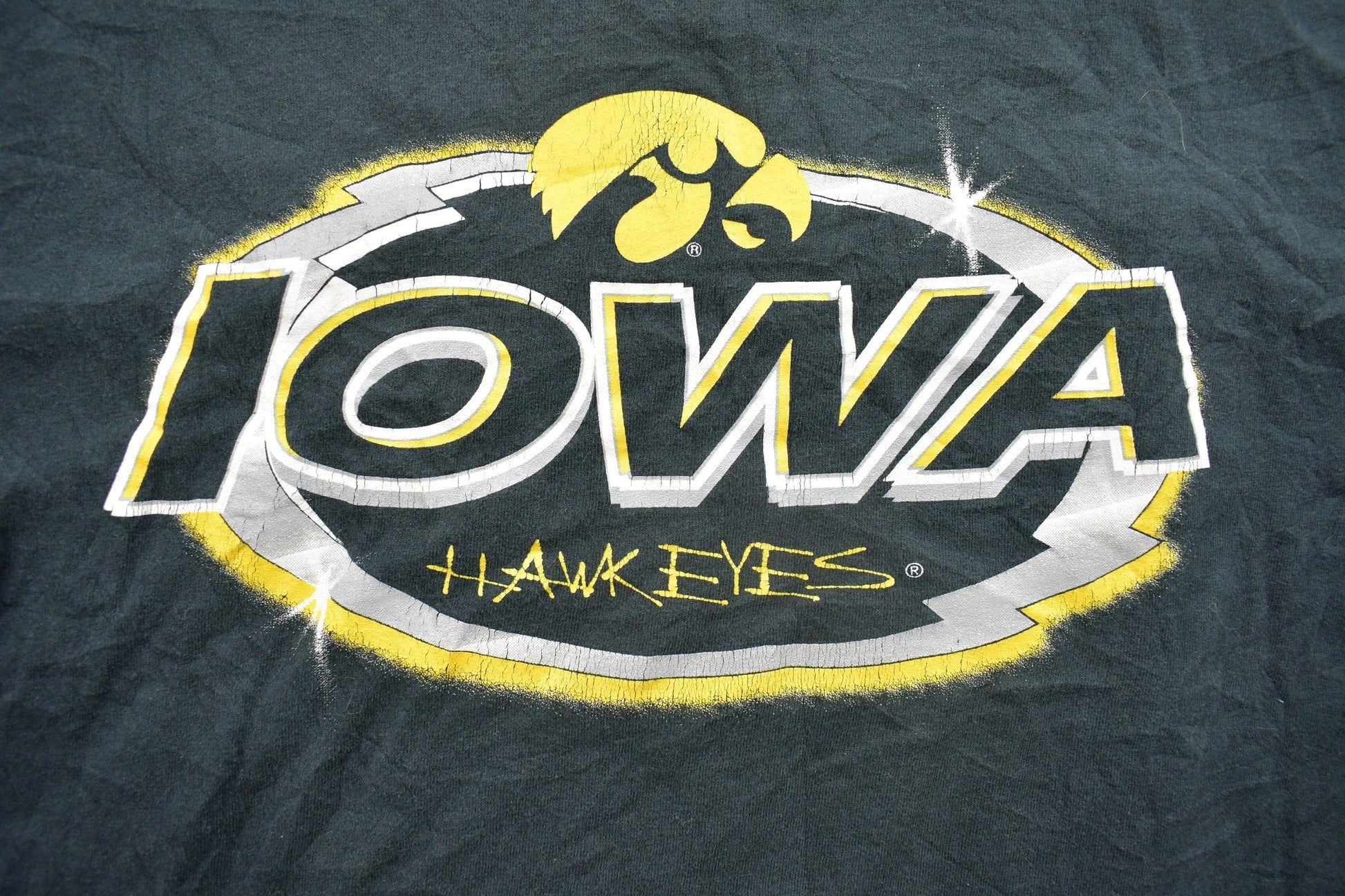 Vintage 1990s Iowa Hawkeyes College football Collegiate T-Shirt Men's 2XL from propervintagecanada