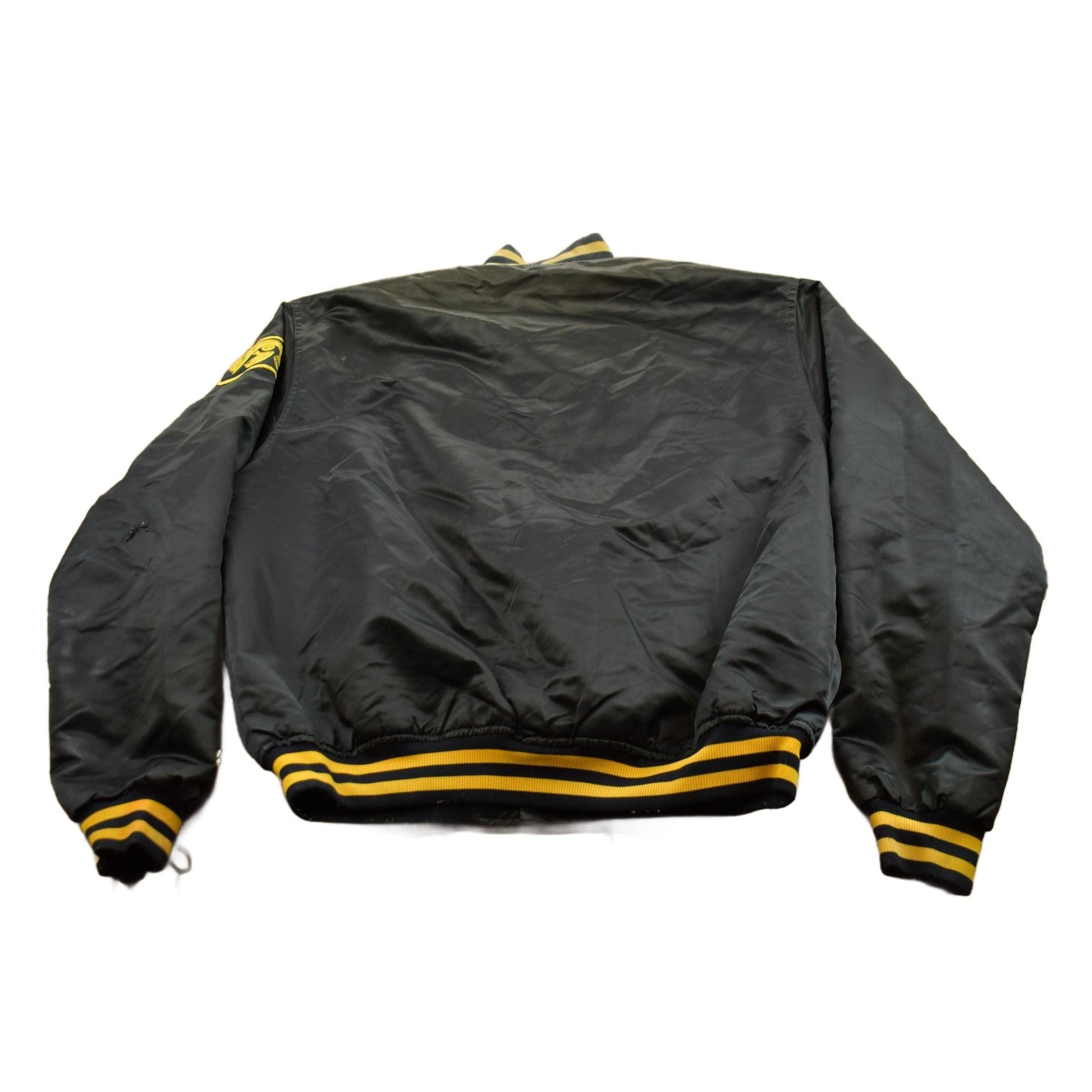 Vintage 1990s Iowa Hawkeyes NCAA Collegiate Satin Bomber Jacket Men's XL from propervintagecanada