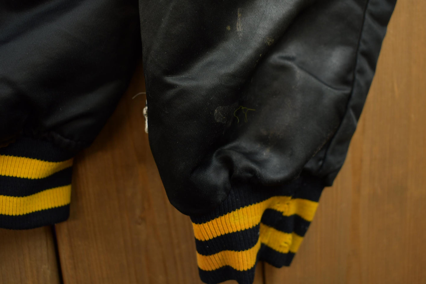 Vintage 1990s Iowa Hawkeyes NCAA Collegiate Satin Bomber Jacket Men's XL from propervintagecanada