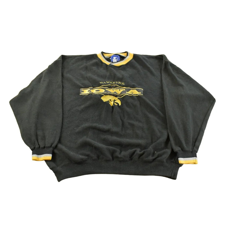 Vintage 1990s Iowa Hawkeyes Starter Crewneck Sweatshirt Men's XL from propervintagecanada