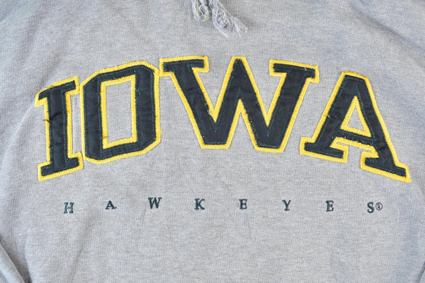 Vintage 1990s Iowa Hawkeyes University Hoodie Men's XL from propervintagecanada