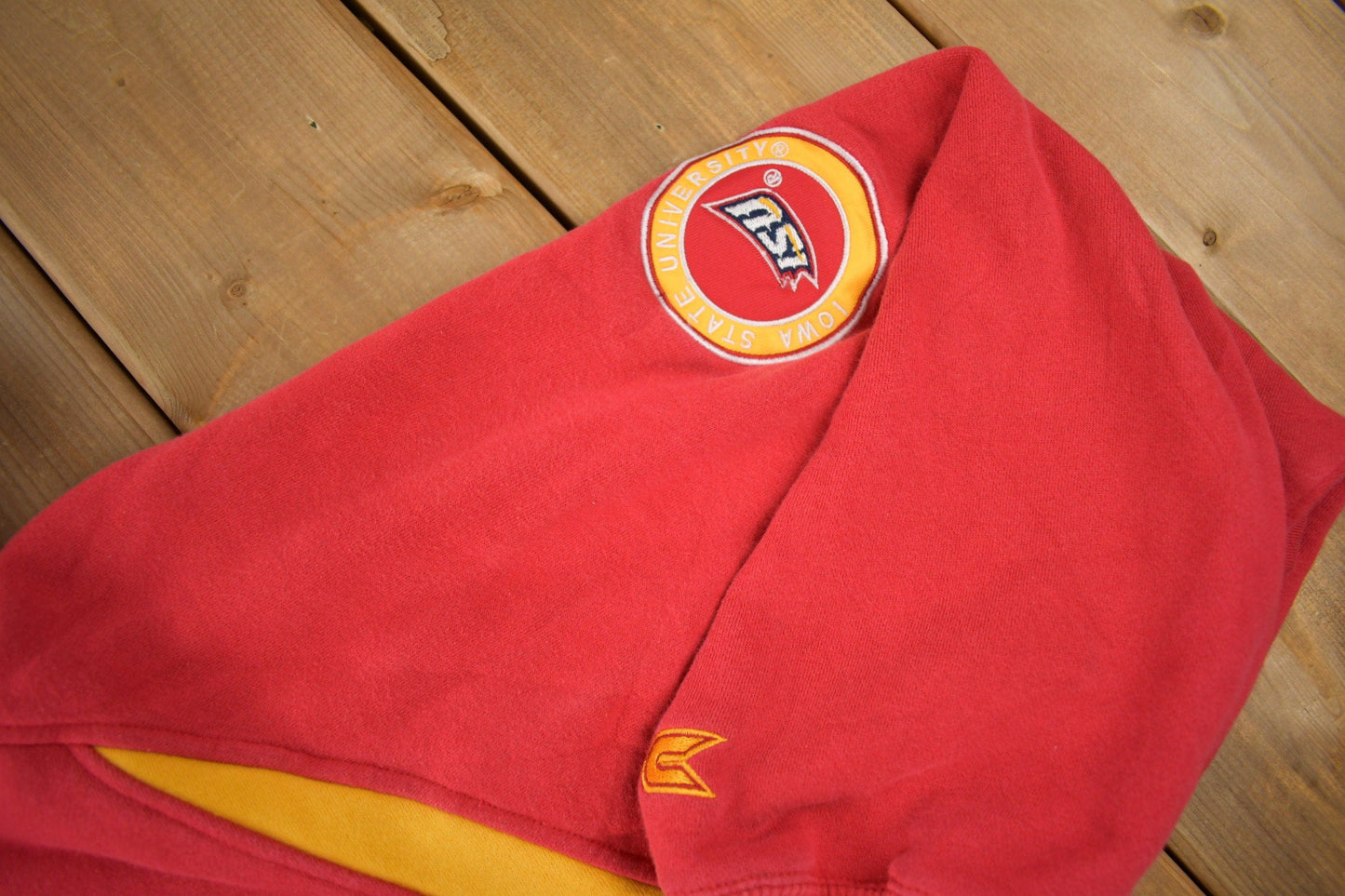 Vintage 1990s Iowa State University Cyclones Collegiate Embroidered Hoodie Men's Large from propervintagecanada