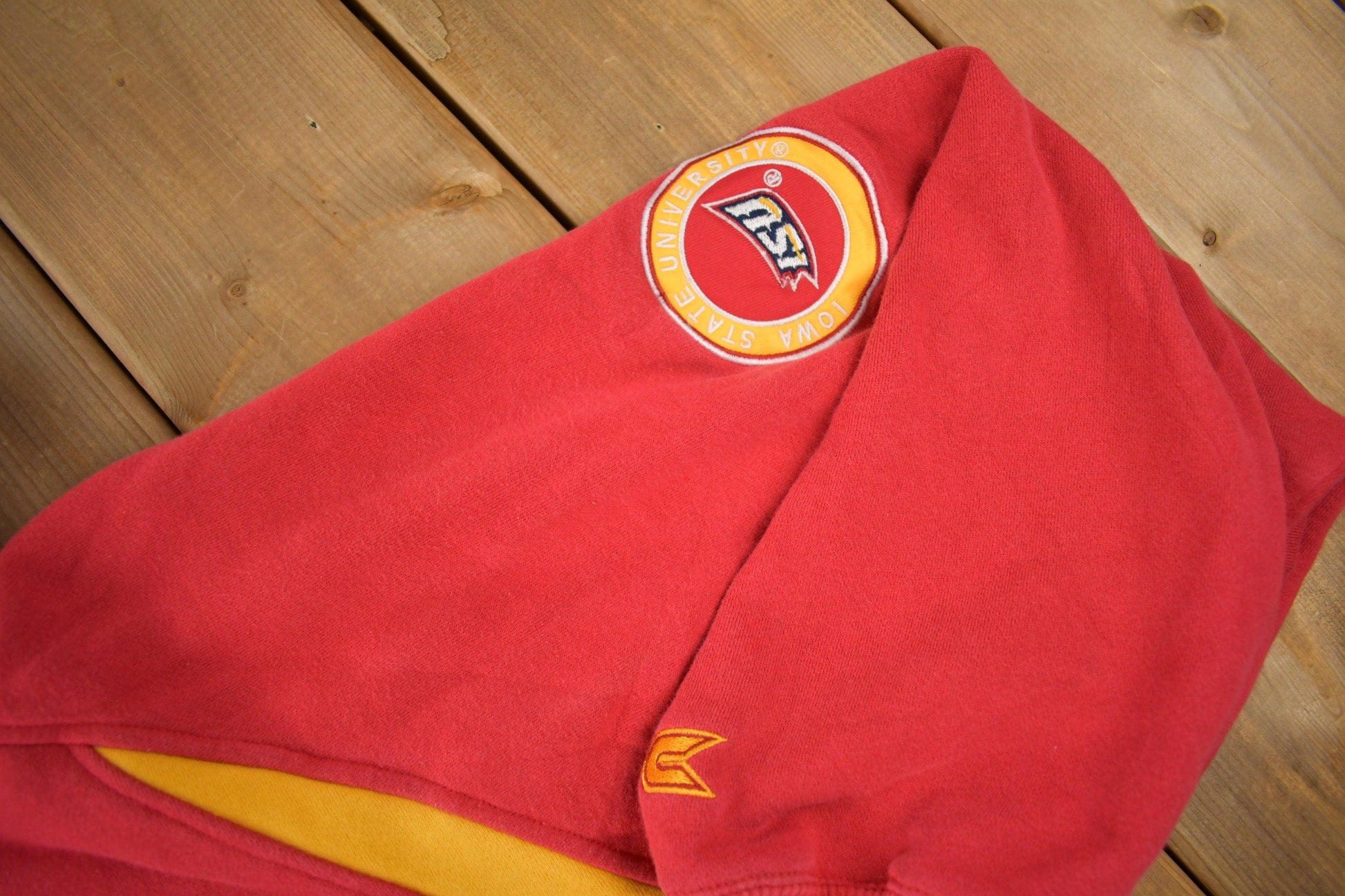 Vintage 1990s Iowa State University Cyclones Collegiate Embroidered Hoodie Men's Large from propervintagecanada