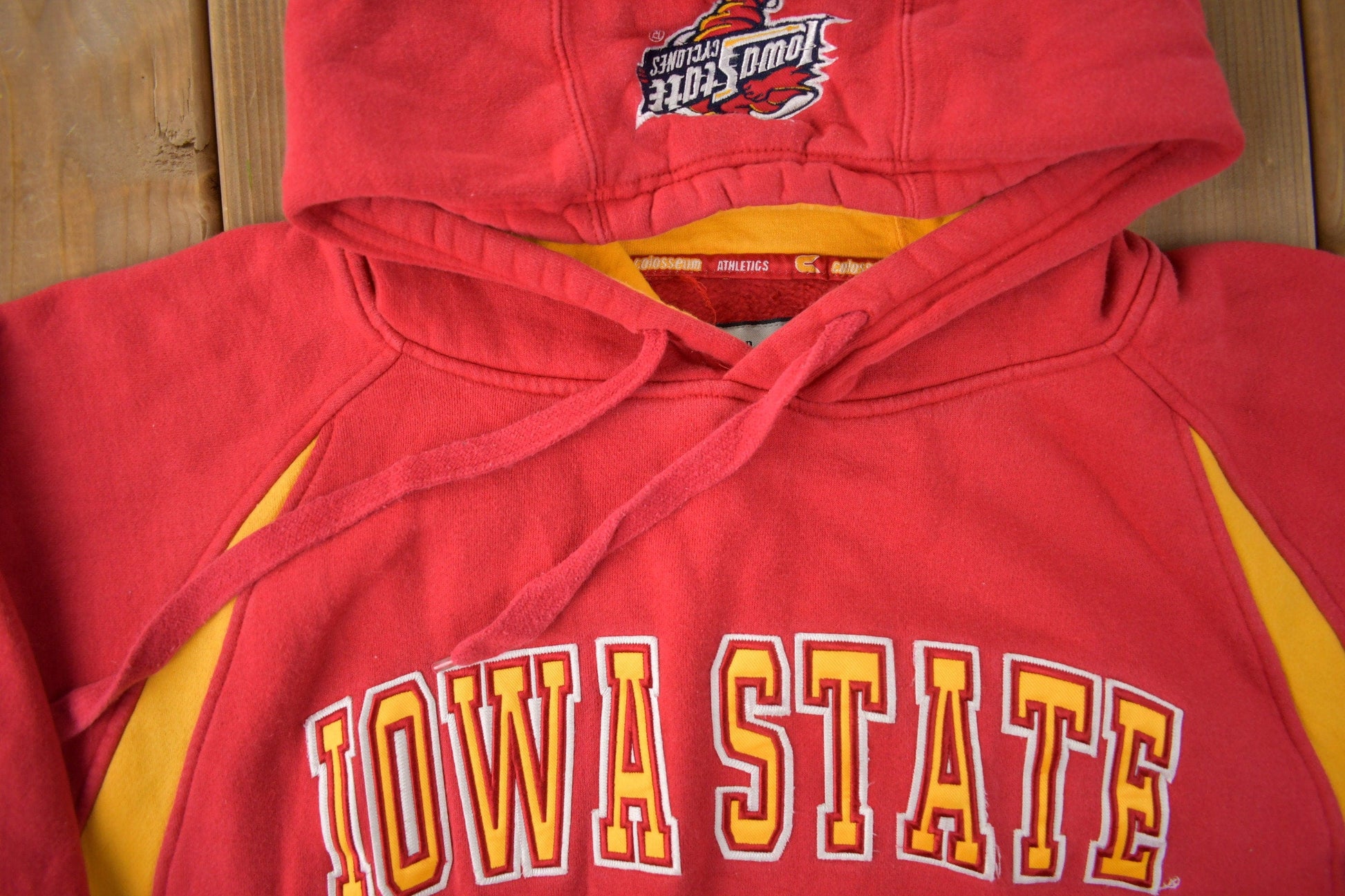 Vintage 1990s Iowa State University Cyclones Collegiate Embroidered Hoodie Men's Large from propervintagecanada