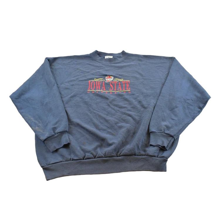 Vintage 1990s Iowa State University Cyclones Embroidered Collegiate Crewneck Sweater Men's L from propervintagecanada