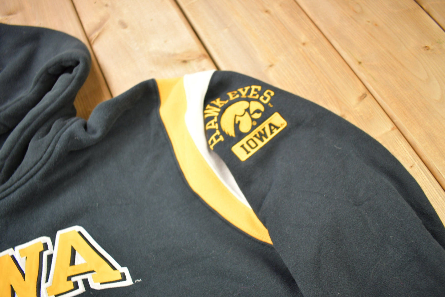Vintage 1990s Iowa State University Hawkeyes Collegiate Hoodie / Embroidered / NCAA Sweatshirt / Americana / Sportswear / Champion from propervintagecanada