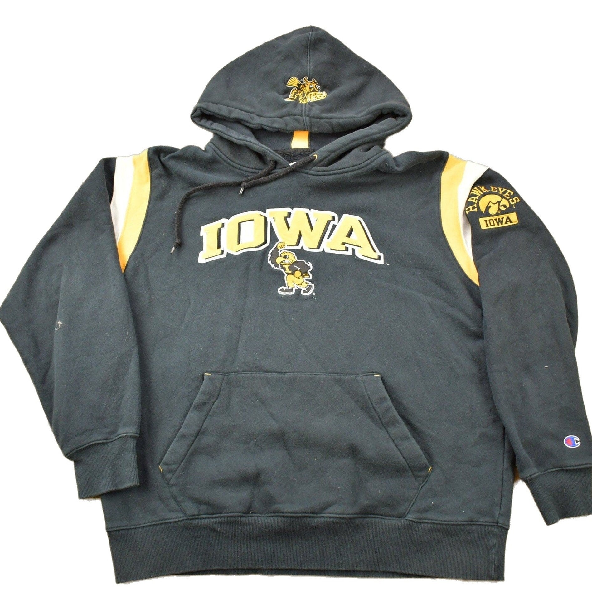 Vintage 1990s Iowa State University Hawkeyes Collegiate Hoodie / Embroidered / NCAA Sweatshirt / Americana / Sportswear / Champion from propervintagecanada