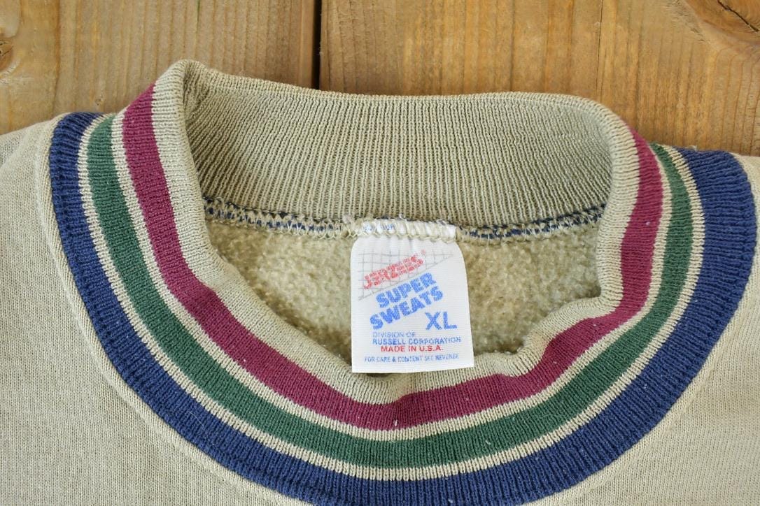 Vintage 1990s Iowa University Collegiate Crewneck / Embroidered / NCAA Sweatshirt / Sportswear / Americana from propervintagecanada