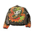 Vintage 1990s Ira Hoss Custom Flames Skull Leather Motorcycle Jacket Men&