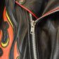 Vintage 1990s Ira Hoss Custom Flames Skull Leather Motorcycle Jacket Men's L from propervintagecanada