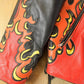 Vintage 1990s Ira Hoss Custom Flames Skull Leather Motorcycle Jacket Men's L from propervintagecanada