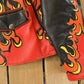 Vintage 1990s Ira Hoss Custom Flames Skull Leather Motorcycle Jacket Men's L from propervintagecanada