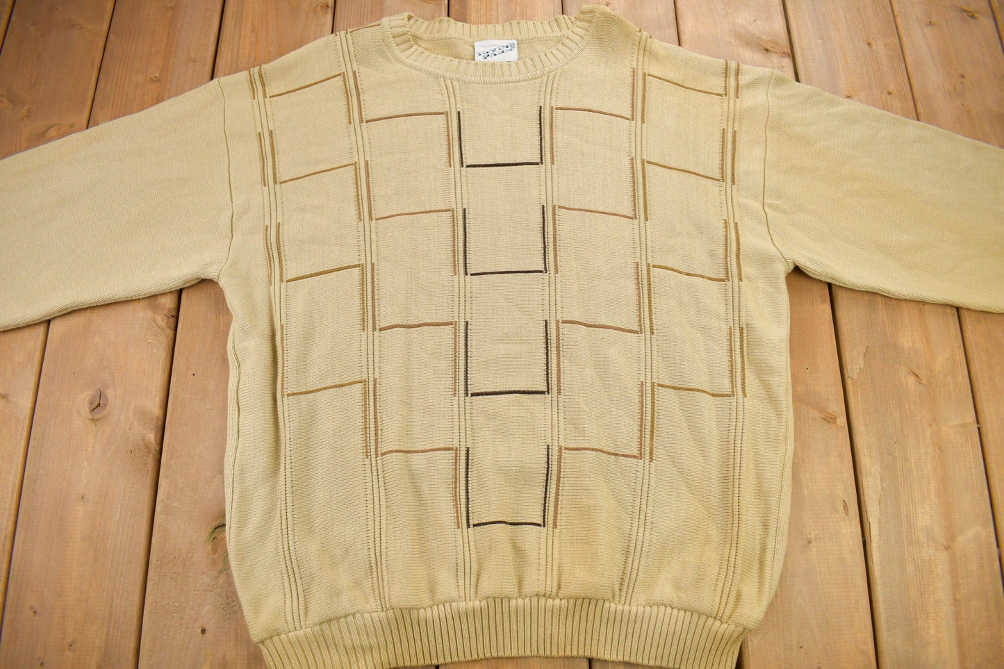 Vintage 1990s Irvine Park Knitted Crewneck Sweater Men's XL from propervintagecanada
