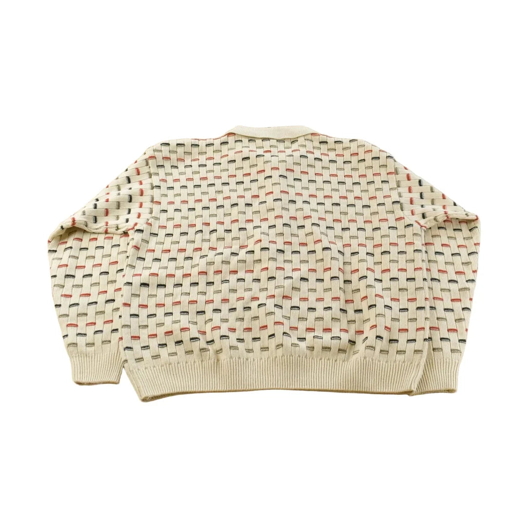 Vintage 1990s Irvine Park Knitted Henley Collared Sweater Men's L from propervintagecanada