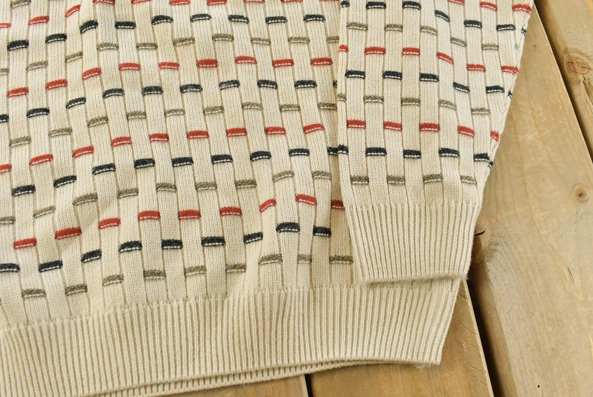Vintage 1990s Irvine Park Knitted Henley Collared Sweater Men's L from propervintagecanada