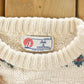 Vintage 1990s Isle of Cotton Abstract Knit Crewneck Sweater Women's Medium from propervintagecanada