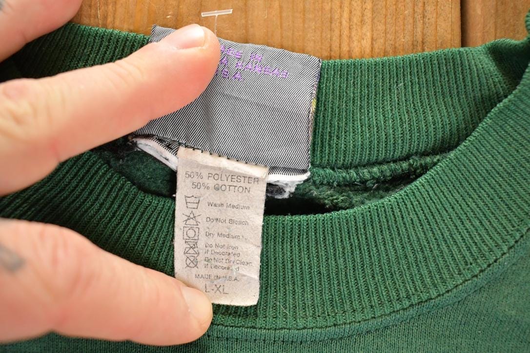 Vintage 1990s Italian Big L Patch Crewneck Sweatshirt Men's L from propervintagecanada