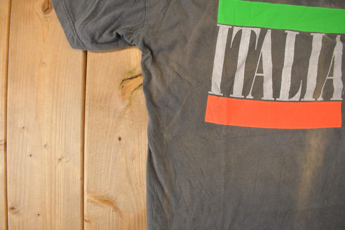 Vintage 1990s Italy Souvenir Sunfaded Travel T-Shirt Men's L from propervintagecanada