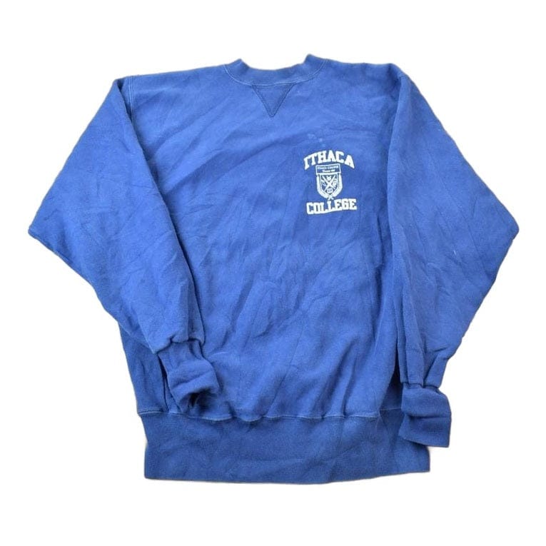 Vintage 1990s ITHACA College University Collegiate Crewneck Men's XL from propervintagecanada