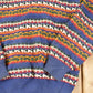 Vintage 1990s Izod Abstract Striped Knit Crewneck Sweater Men's M from propervintagecanada