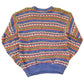 Vintage 1990s Izod Abstract Striped Knit Crewneck Sweater Men's M from propervintagecanada