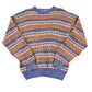 Vintage 1990s Izod Abstract Striped Knit Crewneck Sweater Men's M from propervintagecanada