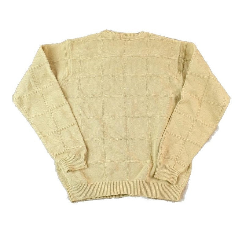 Vintage 1990s Izod Chunky Knit Abstract Pattern Crewneck Sweater Made In 90s Crewneck Men's Small from propervintagecanada