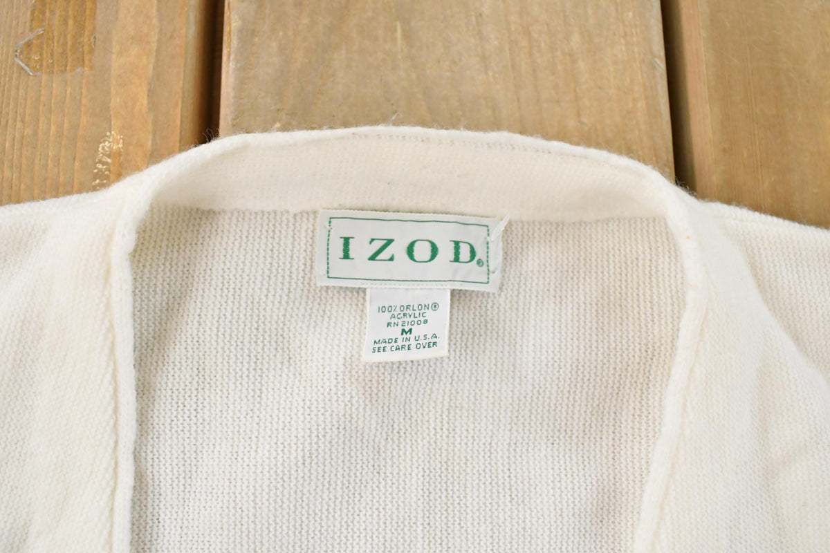 Vintage 1990s Izod Knit Cardigan Sweater Mens M from propervintagecanada