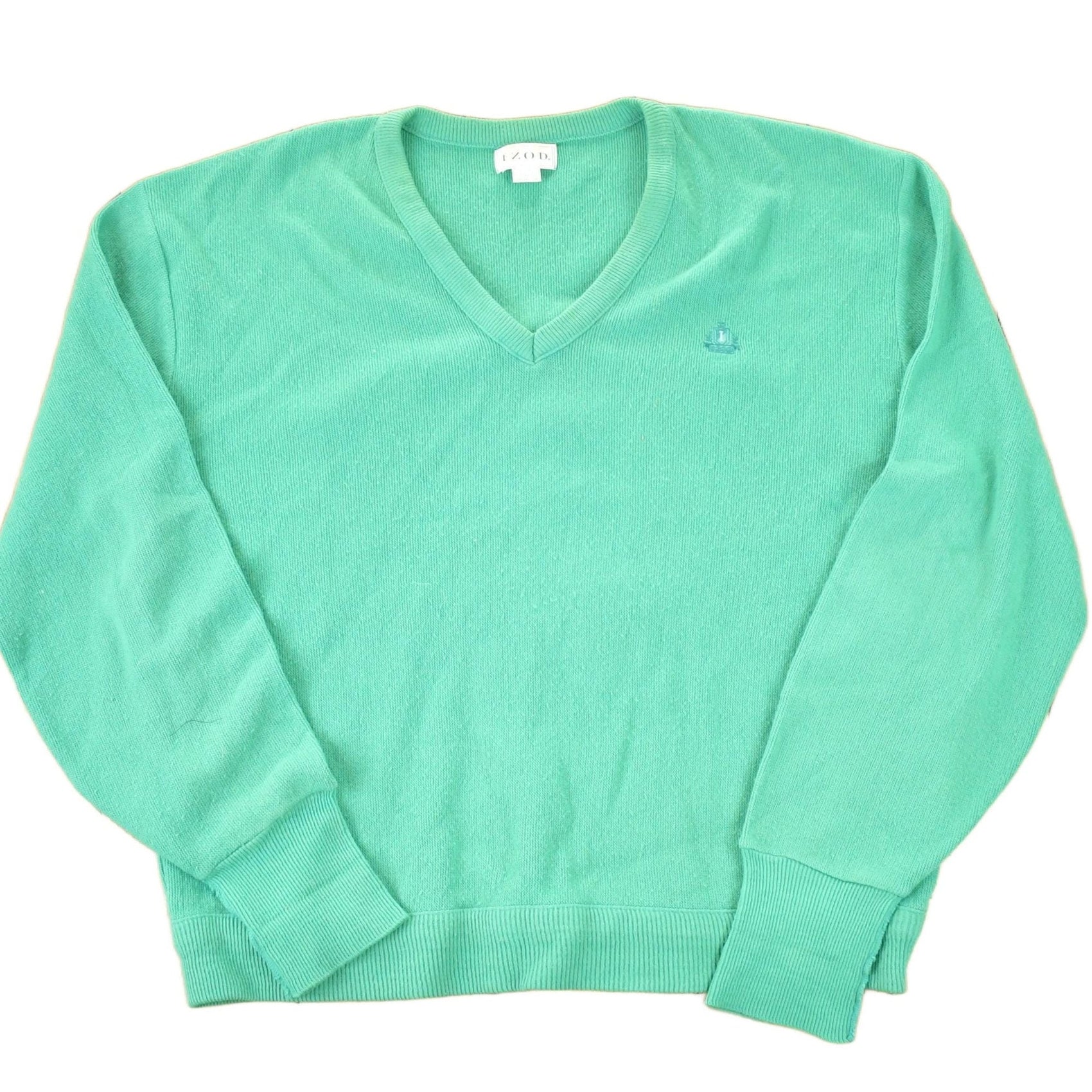 Vintage 1990s Izod Knit V Neck Sweater Men's XL from propervintagecanada
