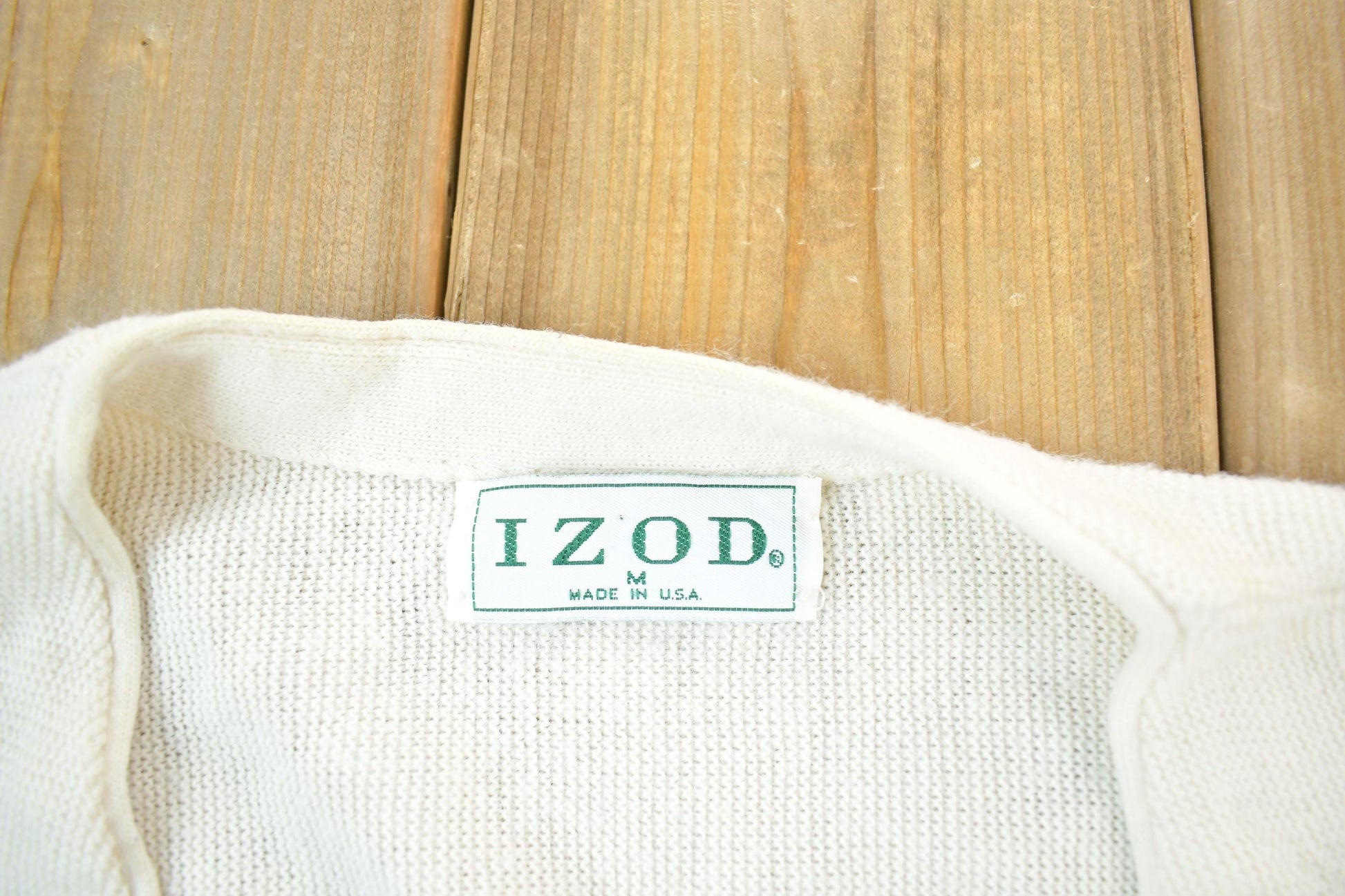 Vintage 1990s IZOD Knitted Button Up Sweater from propervintagecanada