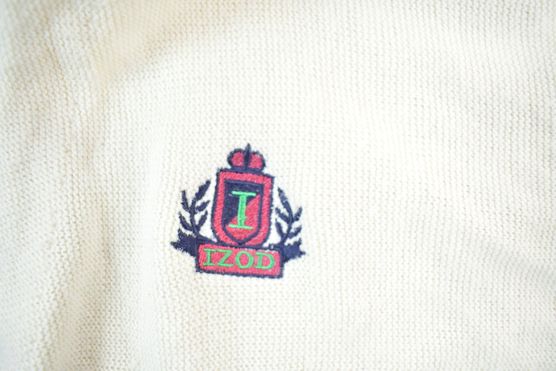 Vintage 1990s IZOD Knitted Button Up Sweater from propervintagecanada