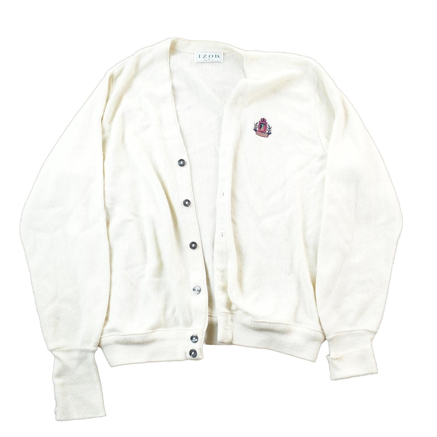 Vintage 1990s IZOD Knitted Button Up Sweater from propervintagecanada