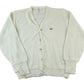 Vintage 1990s Izod Lacoste Knit Perfect Mild Distress Cardigan Sweater Made In USA from propervintagecanada