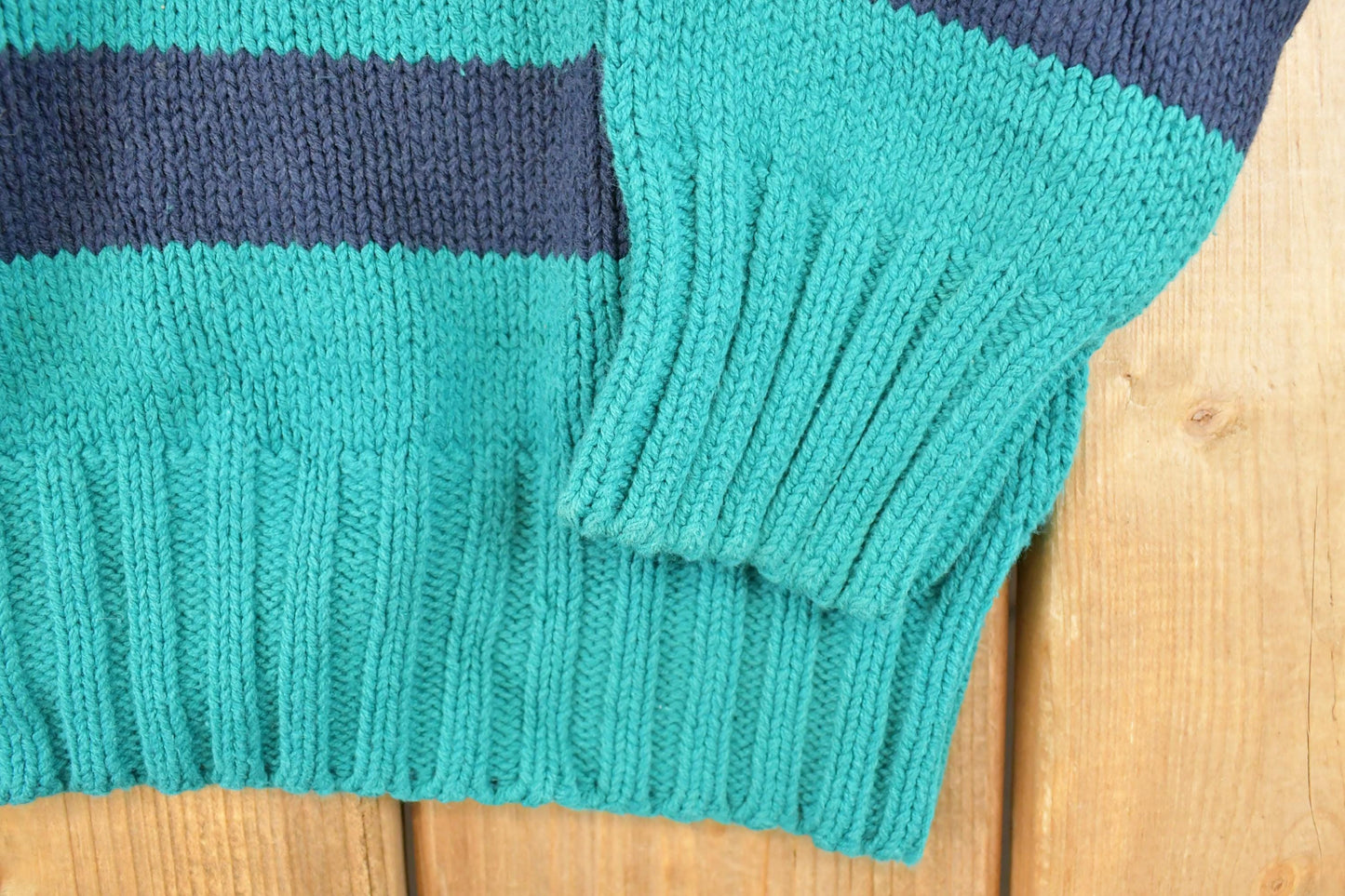 Vintage 1990s Izod Lacoste Striped Knit Crewneck Sweater Men's L from propervintagecanada