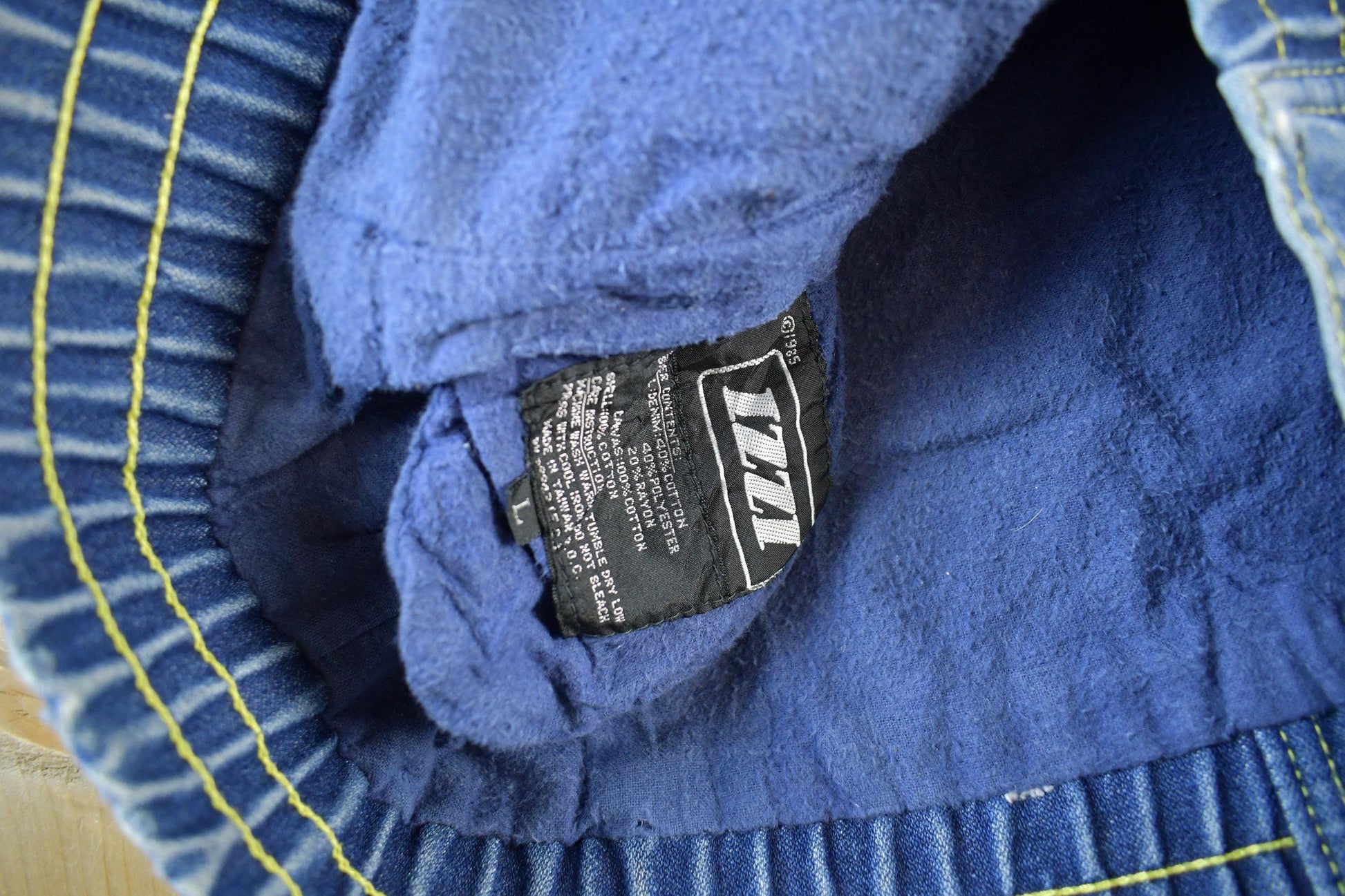 Vintage 1990s IZZI Denim Jean Jacket Vest Men's Large from propervintagecanada