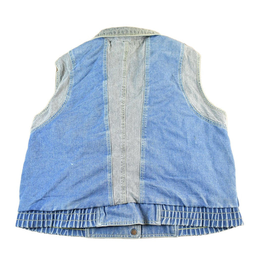 Vintage 1990s IZZI Denim Jean Jacket Vest Men's Large from propervintagecanada