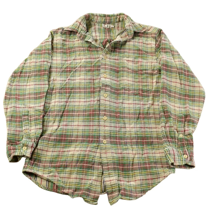 Vintage 1990s J Crew Plaid Flannel Button Up Shirt Men's XS from propervintagecanada