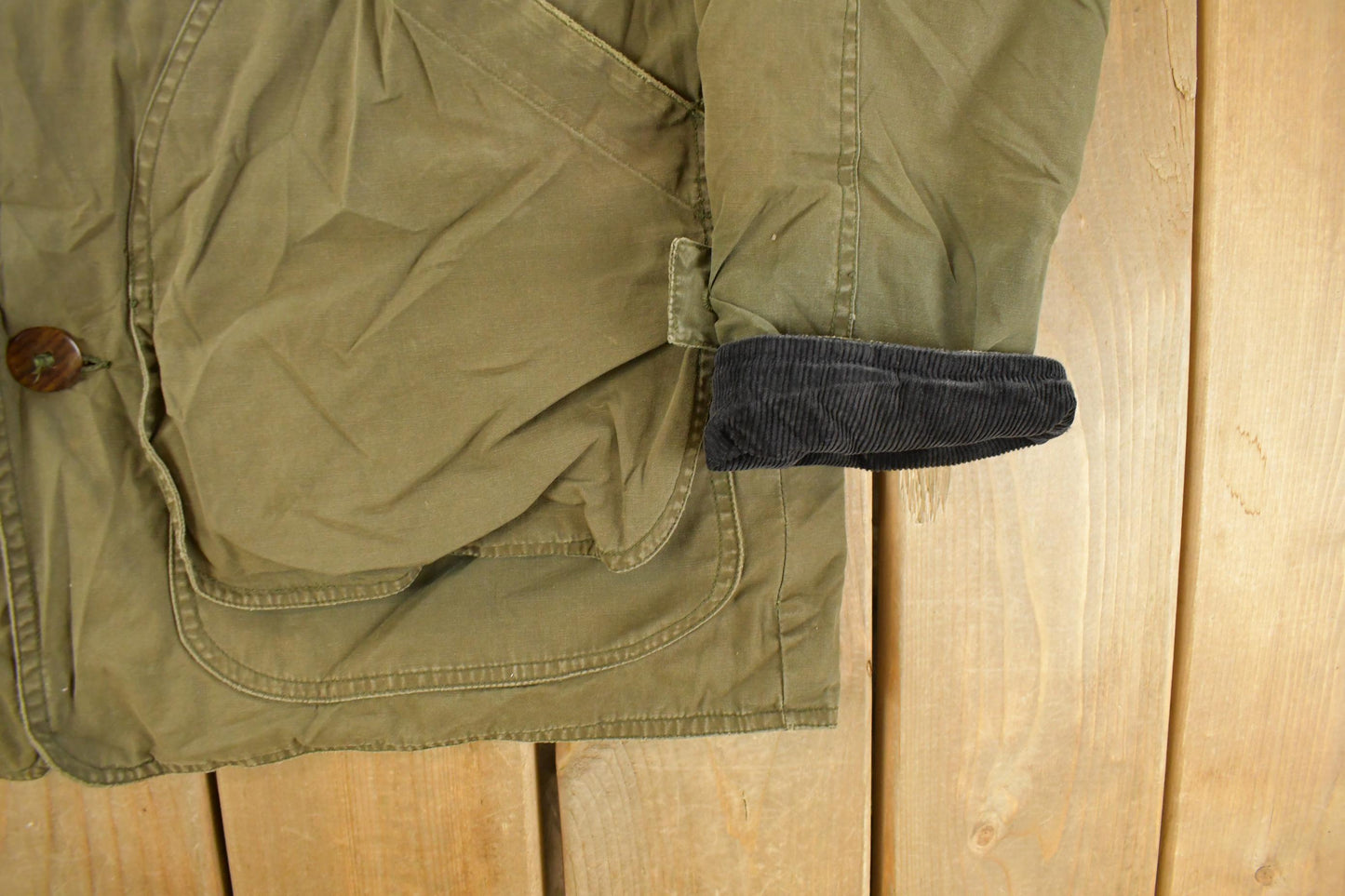 Vintage 1990s J. Crew Plaid Lined Chore Coat Men's Small from propervintagecanada