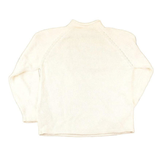 Vintage 1990s J Crew Tan Knit Mock Neck Sweater Men's L from propervintagecanada
