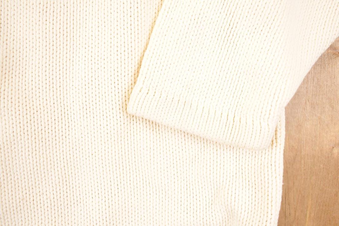 Vintage 1990s J Crew Tan Knit Mock Neck Sweater Men's L from propervintagecanada