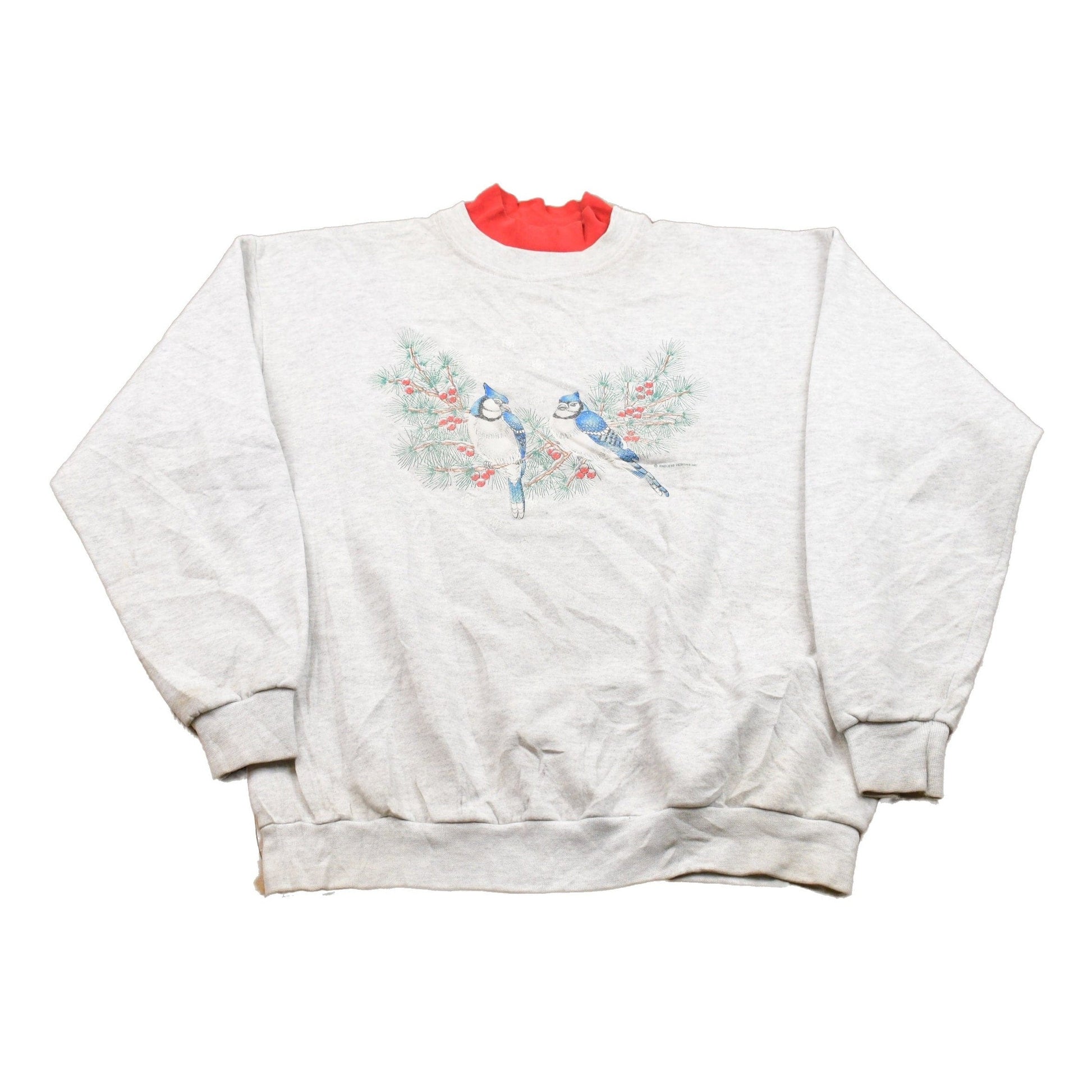 Vintage 1990s J. Macinally Crewneck Blue Jay Sweatshirt Men's Large from propervintagecanada