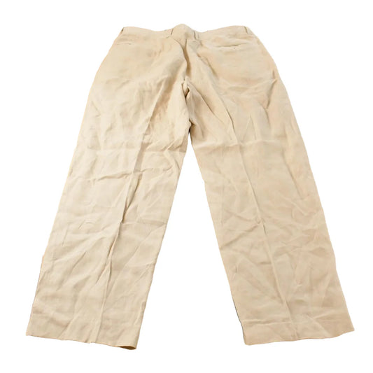 Vintage 1990s J. Peterson Linen Pleated Trousers Men's 36 x 31.5 from propervintagecanada