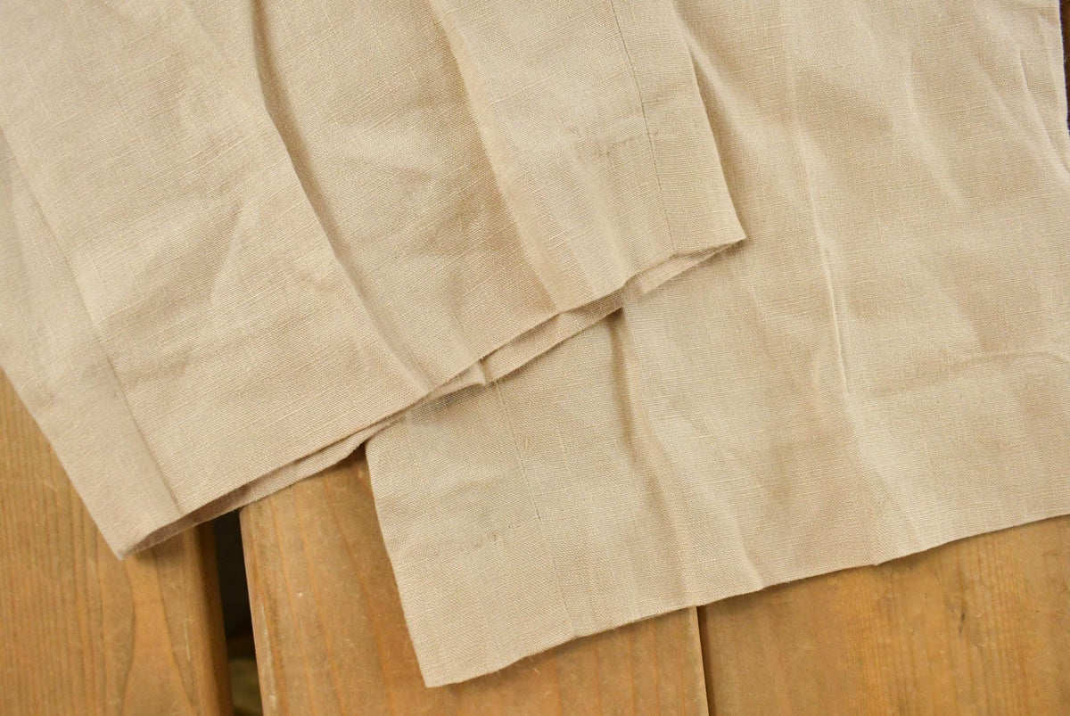 Vintage 1990s J. Peterson Linen Pleated Trousers Men's 36 x 31.5 from propervintagecanada